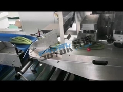 Máy đóng gói rau và trái cây 3KW quay ngang với nhãn trực tuyến