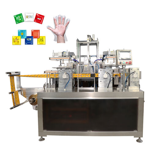tin tức công ty mới nhất về Máy đóng gói gấp găng tay PE tự động thông minh mới giúp tăng hiệu quả sản xuất sản phẩm vệ sinh dùng một lần