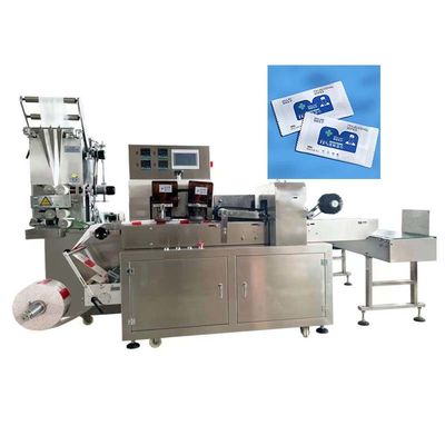 Máy đóng gói khăn lau 3.8KW Dây chuyền đóng gói cồn lau cá nhân
