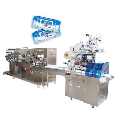 Máy làm khăn giấy ướt 120 chiếc cho phụ nữ Dây chuyền đóng gói tốc độ cao tự động