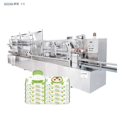 300 cắt / phút SS304 chất lượng thép không gỉ Máy đóng gói khăn lau ướt tự động cho 30-120 PCS gói
