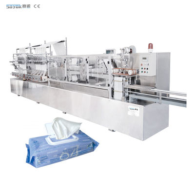 Tốc độ nhanh khăn lau ướt làm máy đầy đủ tự động khăn lau em bé đóng gói dây chuyền