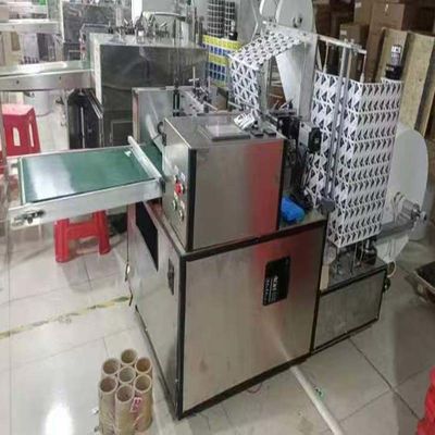 Máy đóng gói niêm phong bốn bên được vận hành cơ khí 220V 5KW 6 làn sản xuất thanh lọc cồn