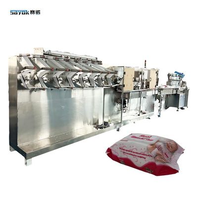 9.6 KW 3300KG Máy đóng gói khăn lau trẻ em cho bao bì nhựa 30-120 miếng