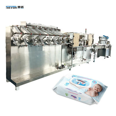 Hệ thống xếp chồng được điều khiển bằng servo Big Pack Baby Wipes Machine Dòng đóng gói tự động