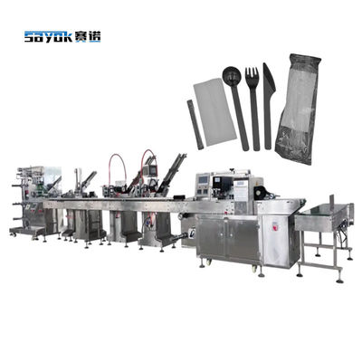 Máy đóng gói đồ dùng bàn bằng gỗ nhựa với tốc độ đóng gói 80-120 gói / phút