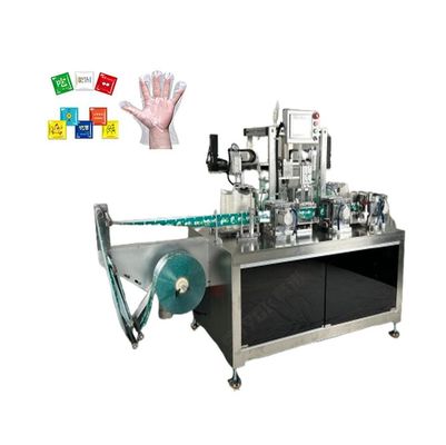 Thiết kế nhỏ gọn Tốc độ cao 1 cặp găng tay PE Máy đóng gói gấp tự động nâng cấp 2024