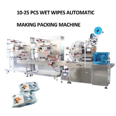 Hiệu suất cao rửa ướt làm bao bì 2 trong 1 dòng máy cho 10-25 PCs gói