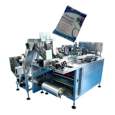 Máy đóng gói băng chuyền tự động máy hút nước bọt điều khiển bằng servo, đóng gói 100 chiếc/túi
